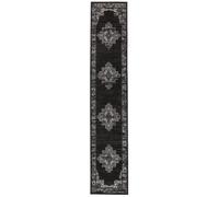 RugVista Vintage Vega Rug, Modern, 80x400 cm, Runner, Carpet, Low Pile, Dry Clean, living-room,dining-room,bedroom,kitchen,hallway, Black