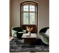 RugVista Vintage Vega, Rug, Modern carpets, 4′7″ x 6′7″ ft (140x200 cm), Rectangular, Low, Living Room, Dining Bedroom, Kitchen, Dry Clean Only, oeko_tex_100, Black