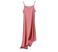RUHANE Womens Nightgown Sleeveless Long Nightshirt Night Dress Plus Size Sleepshirt Chemise Lounge Dress XL-8XL,Shrimp Pink,7XL