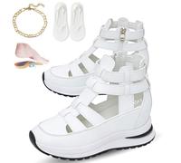Ruhemeister Pro 2026 New Comfortable Lightweight Wedge Sandals with Side Zipper, Orthopedic Sandals Women, Arch Support, Relief, Correct Posture, Lightweight, Breathable & Non-Slip