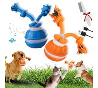 Ruhemeister Pro 2026 Upgraded Interactive Smart Rolling Pet Ball, USB Rechargeable Motion Activated Squeaky Cat Balls with Birdsong, Durable Tug-Resistant Automated Ball, for Dogs Anxiety Relief(D)