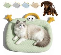 Ruhemeister Pro Breathable 3D Chill Mat for Cats, 4.0x Ice Silk Cooling Mat for Dogs, Cat Cold Mats, Comfortable Neck Support, Stays Cool on Its Own Without Feeling Icy Against the Skin(B,M)