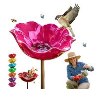 Ruhemeister Pro Flower Plug Bird Bath, 2026 New Flower Garden Plug Bird Bath, Birds Baths Garden, Becomes a Birds Baths and Pollinator Oasis(F)