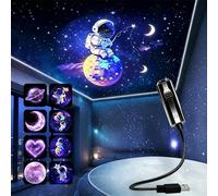 Ruhemeister Pro Plug-and-Play Hd Star Projector, Dream Projector, 360° Adjustable USB Starry Sky Projector, for Bedroom Ceiling Wall Room Decor [Energy Class 1PC-C)