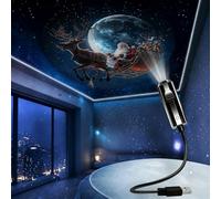 Ruhemeister Pro Plug-and-Play Hd Star Projector, Dream Projector, 360° Adjustable USB Starry Sky Projector, for Bedroom Ceiling Wall Room Decor [Energy Class 1PC-D)