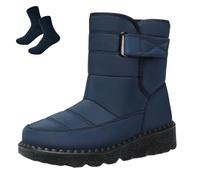 Ruhemeister Pro Winterstep Waterproof Winter Boots - Comfort and Style for the Coldest Days, with Fleece Lining for Cold Days, blue, 7 UK