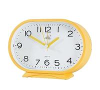 RUHEN Alarm Clock Metal Twin Bell Small Analog Silent Table Desk Battery Operated Old Fashioned