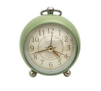 RUHEN Alarm Clock Vintage Metal 3.5inch Hanging Ring Bedside Simple Style Silent with Night Light
