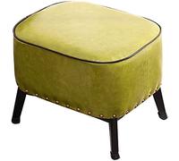 RUHEN Footstool Foot stool Cube with Black Iron Art Metal Leg Modern Home Small Stool