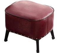 RUHEN Footstool Foot stool Cube with Black Iron Art Metal Leg Modern Home Small Stool
