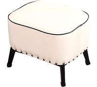 RUHEN Footstool Foot stool Cube with Black Iron Art Metal Leg Modern Home Small Stool