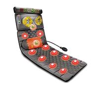 RUHEN Massage Mat with Heat with 20 Neck Shiatsu Kneading Massage Heads, Vibrating Massage Mattress Pad 9 Modes 9 Levels, Full Body Massager Cushion Relieve Neck Back Waist Pain Heating Pad