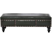 RUHEN Solid Wood Foot Stool Ottoman Home Storage Box Shoe Bench