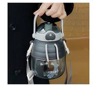 RUHEN Super-large Capacity With Straw Space Cup Big Belly Water Bottle Can Be Cross-body Plastic Cute