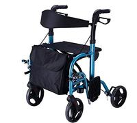 RUHEN Walkers for seniors Folding Walker Rollator Walker Aluminum Alloy 2 4 Wheel Walker Trolley Shopping Cart Seat And Wheels Dual Braking System Lightweight rollator walker Durable Mobility Aid The