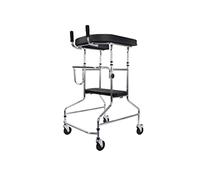 RUHEN Walking Frame Lightweight Wheelchair Mobility Aids Upright Walker Walking Frames with Wheels & Detachable Seat Plate Sturdy Steel Walking Device Holds Up to 220 Pounds Comfort Travel Chair