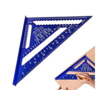Ruhnjyg 12 Inch Rafter Square Metric, Aluminium Triangle Carpenter Square, Metric Roofing Square Woodwork Measuring Tools, Triangle Ruler Protractor For Framing Engineer Carpenter DIYProjects