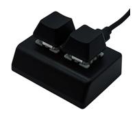 Ruhnjyg 2-Key Copy And Paste Keyboard - HotSwap On-e Handed Mechanical Gamin-g Keyboard With USB Cable, Copy And Paste 2-Key Keyboard For Macros Or Rhythm Games - Black