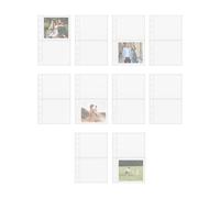 Ruhnjyg A6 Planner Inserts, 6-Ring Planner Refill Pages for Card, Refillable Protectors for Pictures Postcards Journal Tracker Study Project Planning Class Sketching Writers Teachers