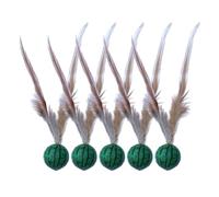 Ruhnjyg Bouncy Ball Cat Toy | Bored Pet Bouncy Ball with Feathers,Indoor Pet Favorite, Cute Multifunctional Entertainment Toy for Lovers, Friends