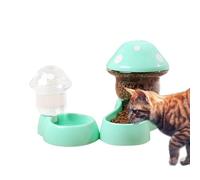 Ruhnjyg Cat Feeder - Gravity Feeder and Water Dispenser Set,Dog Cat Gravity Feeder, Feeding Bowls, Transparent Dry Food Dispenser