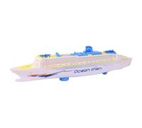 Ruhnjyg Cruise Ship Toy - Electric Ocea-n Cruise Ship Toy With LED Lights And Whistle Sound, Realistic Luxury Ocea-n Liner Cruise Ship, Star Cruise Ships Model Gift For Kids, 49 X 6 X 10.5cm