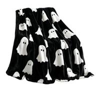 Ruhnjyg Halloween Throw Blanket, Soft Warm Lightweight Decorative Fleece