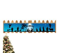 Ruhnjyg Holy Nativity Christmas Decorations Banner - 300x50cm Nativity Banner Decoration Hanging Cloth, Outdoor Fence Banner Decorations For Merry Christmas Decorations