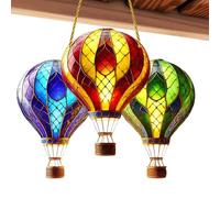 Ruhnjyg Hot Air Balloon Christmas Decorations | Acrylic Waterproof Christmas Ornaments - Holiday Party Supplies for Farm Room Yard Garden Night Teens Thanksgiving Children