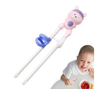 Ruhnjyg Kids Training Chopsticks, 2 Pair Right Learning Chopsticks for Children Toddler Beginners Right or Left Handed Reusable Chopstick Helper, Cute Animal Shape Child Training Chopsticks