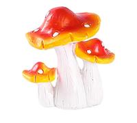 Ruhnjyg Mushroom Figurines | Mushroom Figurines Favors - Fairy Garden Mushrooms Ornaments Mushroom Cake Decorations for Home Yard Lawn