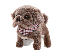 Ruhnjyg Realistic Robot Dog,Interactive Toy Dog with Actions and Barking Sound | Realistic Plush Puppy - for Boys Home Companion Travel Nursery Living Room Bedroom Indoor