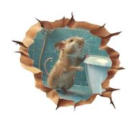 Ruhnjyg Removable Animal Stickers, Cartoon Animal Wall Decal Art, High-Definition Printing Wall Art Decoration for Living Room, Children's Room