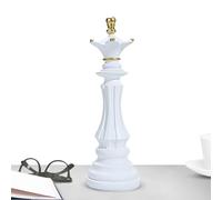 Ruhnjyg Resin Chess Piece Decor - Traditional Games Backgammon King Chess, Chess Piece Sculpture Tabletop Ornaments, King Queen Chess Resin Craft - White Empress