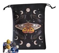 Ruhnjyg Tarot Card Bag - Rune Dice Crystal Jewelry Bag | Dice Jewelry Crystal Storage for Home Fortune Deck Halloween Beginners Oracle Kids