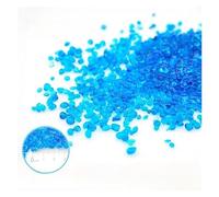 RUHTEUO 100/200/500g Transparent Glass Pebbles for Fish Tank Colored Aquarium Accessories Home Decoration for Crafts, Vases Filler(Blue1,200g)