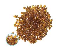 RUHTEUO 100/200/500g Transparent Glass Pebbles for Fish Tank Colored Aquarium Accessories Home Decoration for Crafts, Vases Filler(Brown,500g)