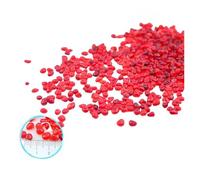 RUHTEUO 100/200/500g Transparent Glass Pebbles for Fish Tank Colored Aquarium Accessories Home Decoration for Crafts, Vases Filler(Red,200g)