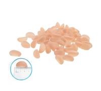 RUHTEUO 100/200/500g Transparent Glass Pebbles for Fish Tank Colored Aquarium Accessories Home Decoration for Crafts, Vases Filler(Khaki,100g)