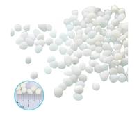 RUHTEUO 100/200/500g Transparent Glass Pebbles for Fish Tank Colored Aquarium Accessories Home Decoration for Crafts, Vases Filler(White,200g)