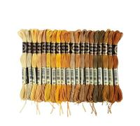 RUHTEUO 20/24/36PCS Set Rainbow Embroidery Floss Thread for Cross Stitch String Art Friendship Bracelets 8 Meters 6 Strands Thread Ideal for Arts & Crafts(Yellow A (20pcs))
