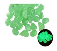 RUHTEUO 200pcs Luminous Stones Glow in The Dark Pebbles Fluorescent Rocks for Fish Tank Aquarium Aquatic Landscape Home Decor 1cm for Crafts, Vases Filler(Green-200pcs)