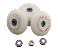 RUHTEUO 4pcs Skating Wheel LED Flash Roller Skates Wheels 72 76mm 80mm Slalom Tyre For Quad Skating(72mm red ILQ11)