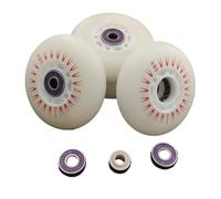 RUHTEUO 4pcs Skating Wheel LED Flash Roller Skates Wheels 72 76mm 80mm Slalom Tyre For Quad Skating(76mm red ILQ11)