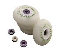 RUHTEUO 4pcs Skating Wheel LED Flash Roller Skates Wheels 72 76mm 80mm Slalom Tyre For Quad Skating(80mm green ILQ11)