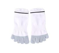 RUHTEUO 5 Pairs Cotton Finger Ankle Socks Man Woman Breathable Sweat-Absorbing No Show(5 pairs White)