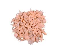 RUHTEUO 50pcs Luminous Stones Colorful Shells Starfish Conch Shaped Luminescent Stone Fluorescent Pebbles Fish Tank Aquarium Decorations for Crafts, Vases Filler(Glow stone Orange)