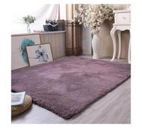 RUHTEUO Bedside rug Thickened Lamb Velvet Carpet Living Room Decor Bedroom Bedside Rug Children's Garden Crawling Mat Soft Plush Soundproof Cushion Bedside rugs for bedrooms(Gray Purple,100x160cm)