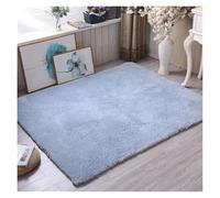 RUHTEUO Bedside rug Thickened Lamb Velvet Carpet Living Room Decor Bedroom Bedside Rug Children's Garden Crawling Mat Soft Plush Soundproof Cushion Bedside rugs for bedrooms(Gray Blue,80x160cm)