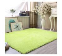 RUHTEUO Bedside rug Thickened Lamb Velvet Carpet Living Room Decor Bedroom Bedside Rug Children's Garden Crawling Mat Soft Plush Soundproof Cushion Bedside rugs for bedrooms(Light Green,120x200cm)
